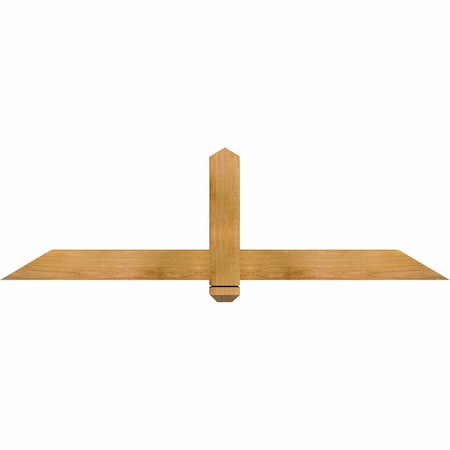 Ekena Millwork Eugene Rough Sawn Timber Gable Bracket, Western Red Cedar, 60"W x 17"H x 4"D x 4"F, 7/12 Pitch GBW060X17X0404EUG00RWR